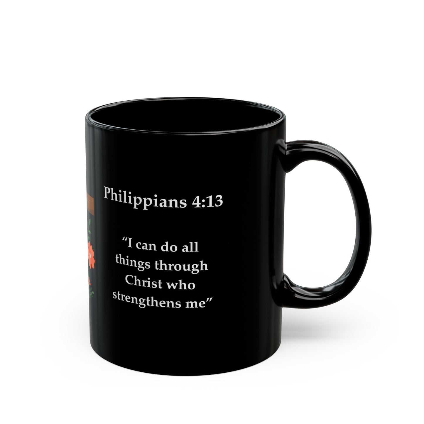 Inspirational Black Faith Mug, 11oz